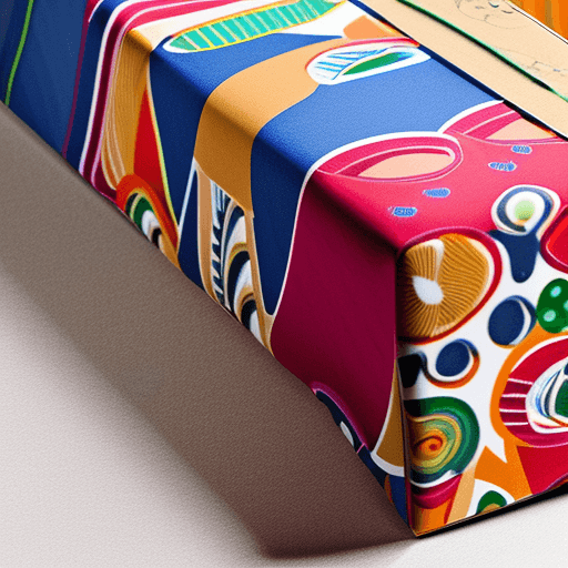 AI generated: Craft a high-fidelity mockup of a gift wrapped in luxurious paper, exhibiting 8k photorealism. The p...