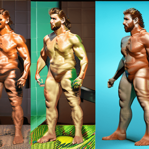 AI generated: flaccid penis, 8k raw photo of a naked muscular man,
digital painting, standing, facial hair,
muscul...