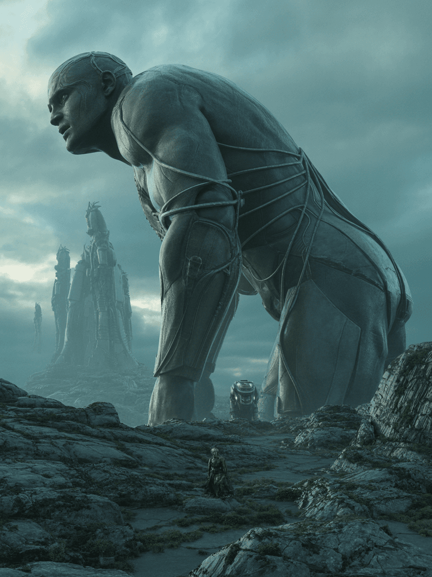 AI generated: Prometheus, I am gazing on thee now! With the cold breath of fear upon my brow, Not without mist of ...