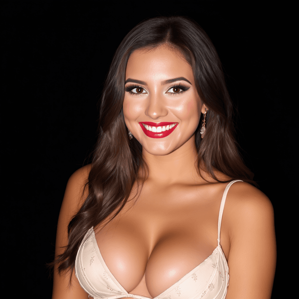 AI generated: Generate a beautiful girl with beautiful smile attractive figure with medium boobs 