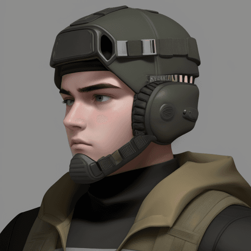 AI generated: create the counter strike of the head of a young men