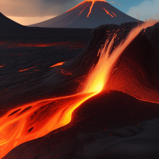 AI generated: ((volcano scenery, lava, close-up on a man playing guitar, sperm whales jumping in the lava))
