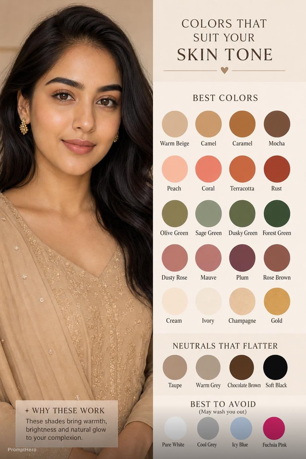 AI generated: create a same color which suits my skin color
