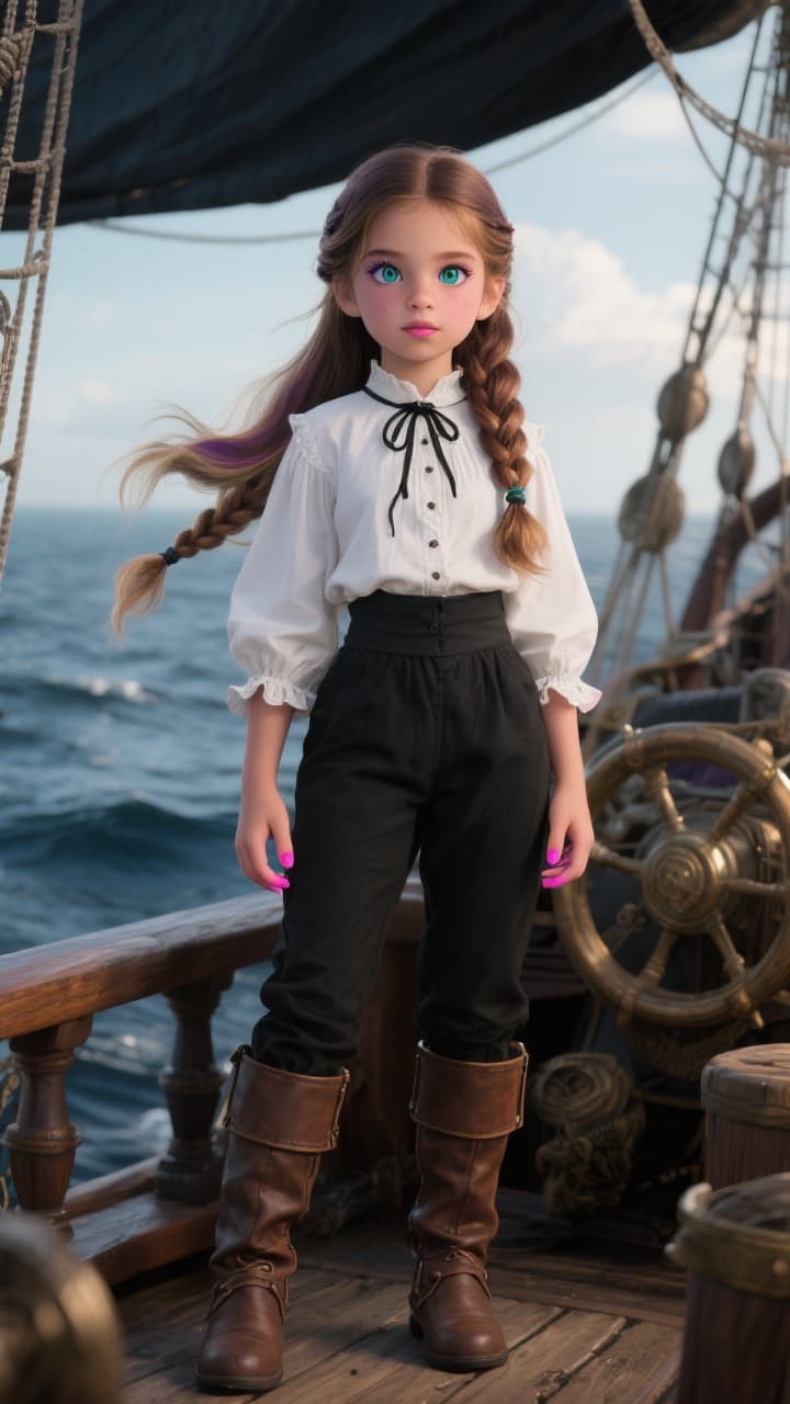 AI generated: An extraordinary professional photograph captures the world’s most beautiful third-grade girl standi...
