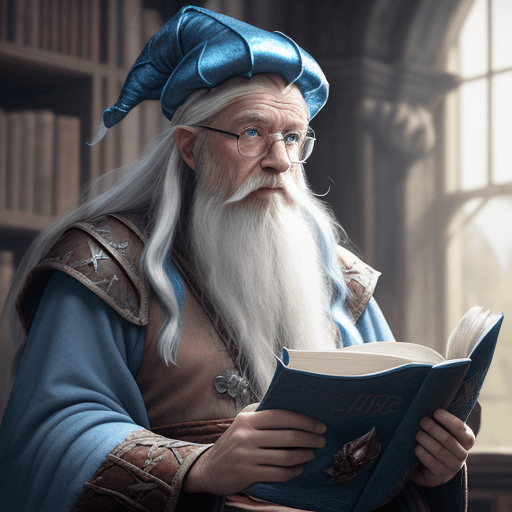AI generated: award winning waist up photo of a rugged fantasy wizard, 8K, wizard hat, wearing torn wizard robes, ...