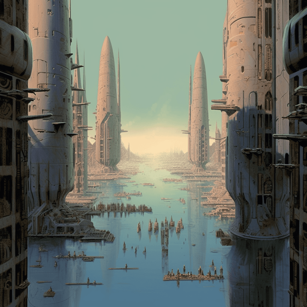 AI generated: 3000 A. D., style by greg rutkowski and Paul Lehr