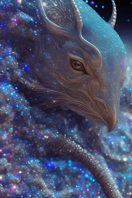 AI generated: Ultra highly detailed, detailed a randomly animals Shimmering swirling glitter, digital painting, hi...