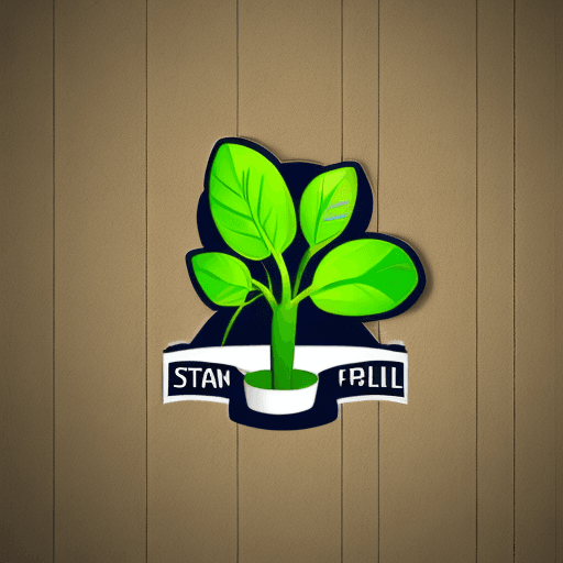 AI generated: simple logo for plants nursery, anime stile
