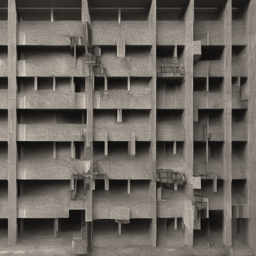 AI generated: Hand-made, brutalist style