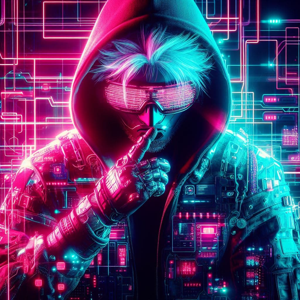 AI generated: cyberpunk hacker, neon colors neon light, masterpiece, epic scene, highly detailed
