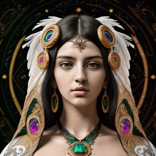 AI generated: high resolution 8k, Balla master painter, Byzantine artwork, 
young lady close up black and white  f...