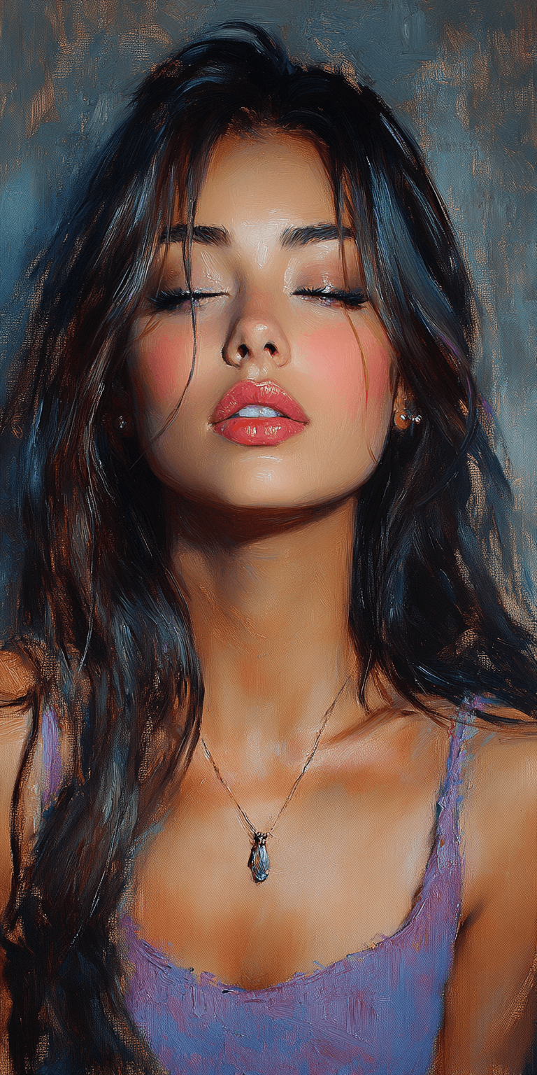 AI generated: oil on canvas, impressionist tendencies, painting of a woman, natural lighting, and warm tones, in t...