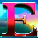 AI generated: a bright contrast letter "e" in clouds during sunset
