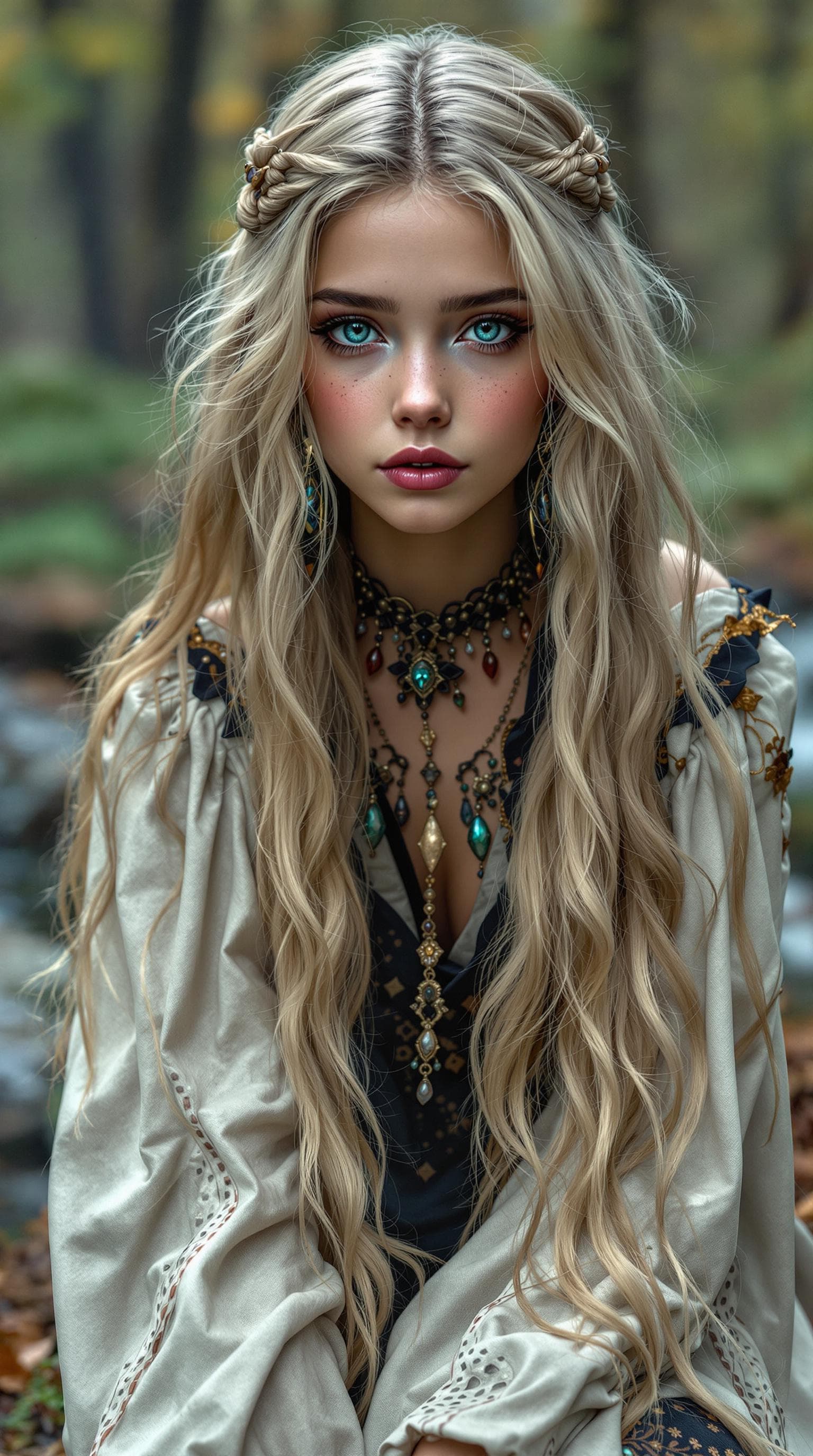 AI generated: a professional photo of a exceptionally of the most beautiful girl in the world, Transylvanian gypsy...