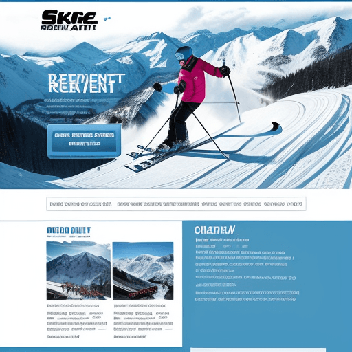 AI generated: ski rental website design