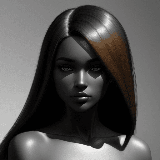 AI generated: a black and white photo of a woman with shadow., in the style of minimalist beauty, light bronze and...