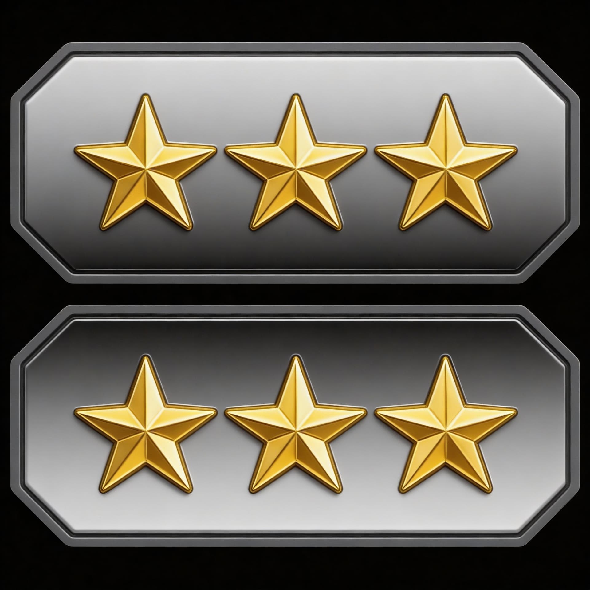 AI generated: Create a Sci-Fi uniform Rank patch. Use the Reference image 1 and create a two patches side by side....