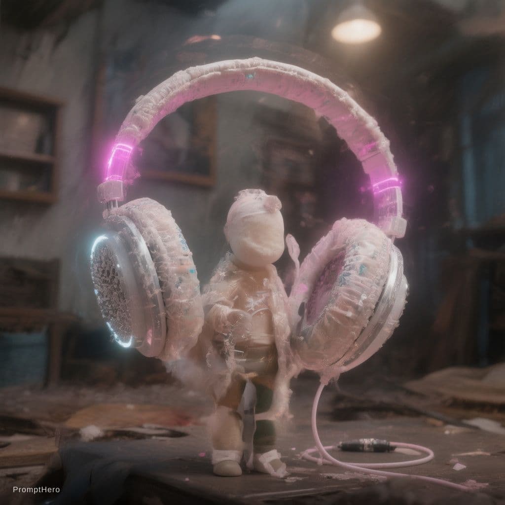AI generated: Head phones prompt for boys 
