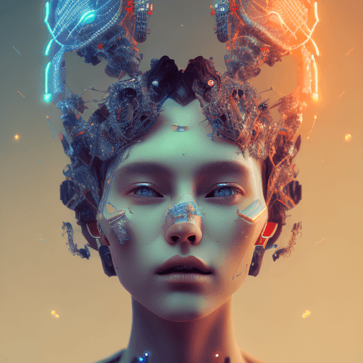 AI generated: mdjrny-v4 style, two lovers as neural networks, holding each other, embracing, beautiful, intricate ...