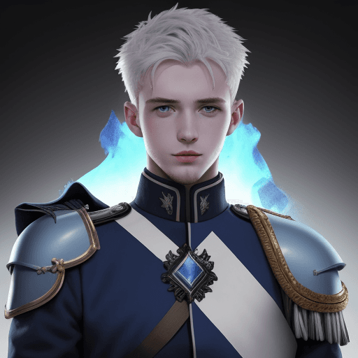 AI generated: jeune homme de 24 ans avec des yeux bleus, une peau blanche et des cheveux en bataille dorés, qui so...