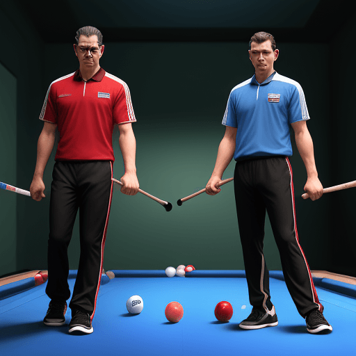 AI generated: Wednesday character series, billards sport
