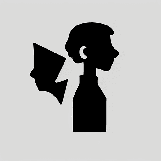 AI generated: Create a minimalist cartoon illustration of a prominent [Subject] silhouette with no outline. The sh...