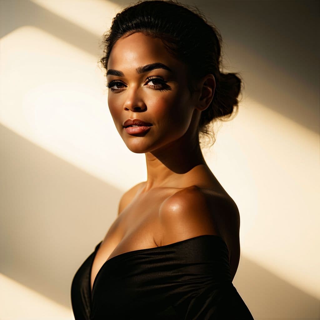 AI generated: create a stunning, tasteful image focusing on:
* Soft, warm lighting 
* Elegant skin tones 
* Flatte...