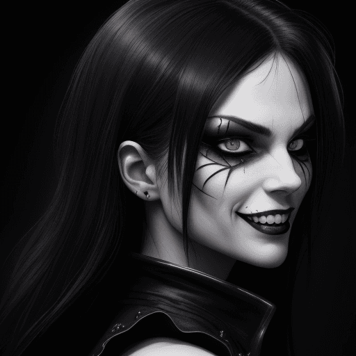 AI generated: (masterpiece, award winning, highest quality:1. 2), solo, black and white image masterpiece, half-ey...