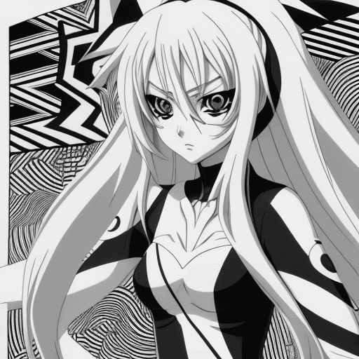 AI generated: graphic lines , anime,{{{{{{black and white style}}}}}},no color