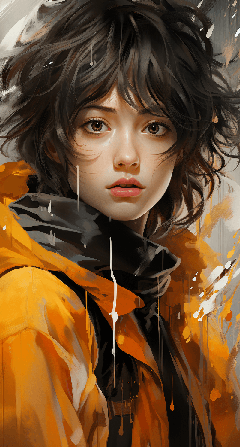 AI generated: paint brush app, in the style of yoji shinkawa, charming character illustrations, serge marshennikov...