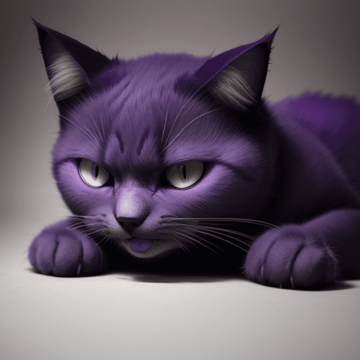 AI generated: An evil purple cat
