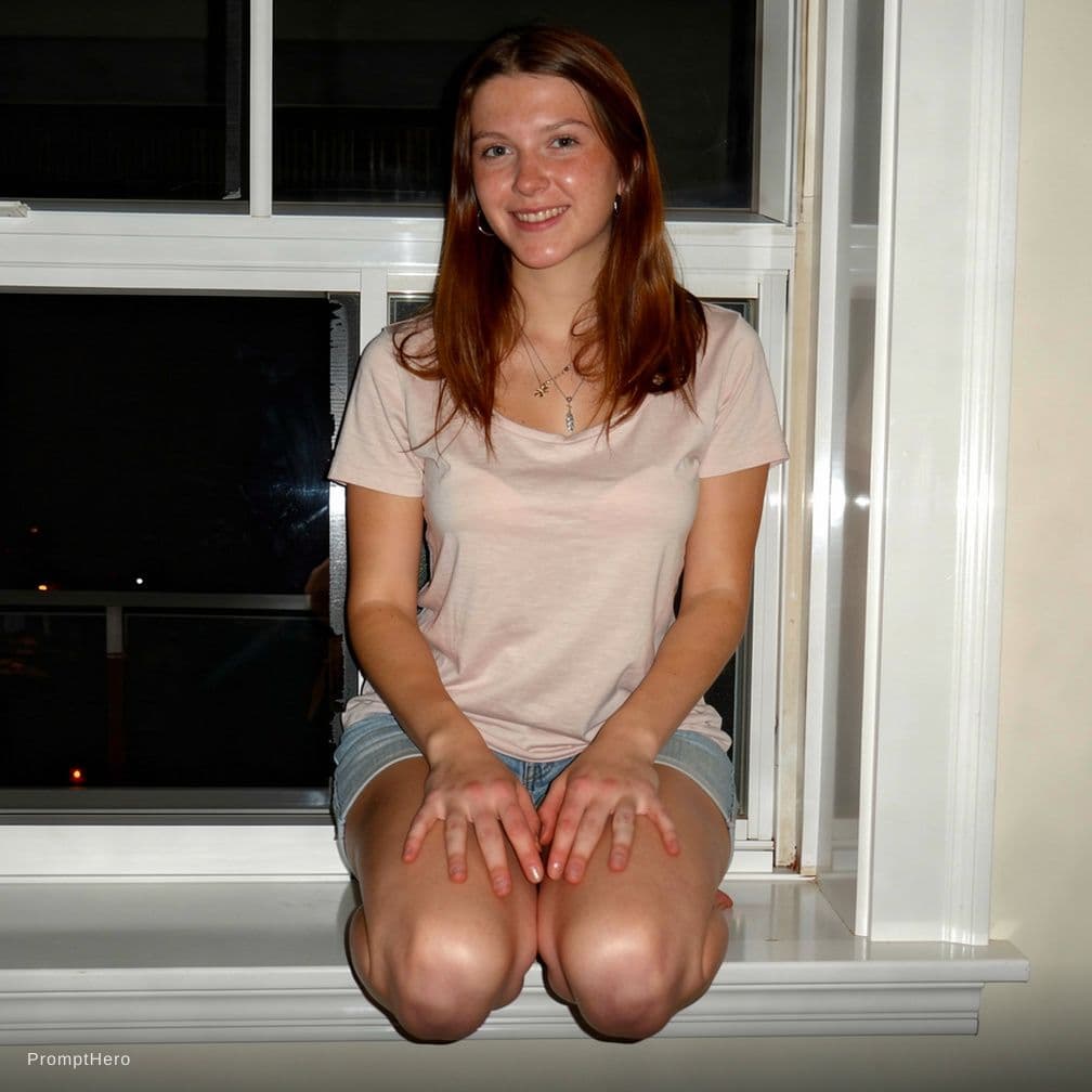 AI generated: on knees in bra and panties