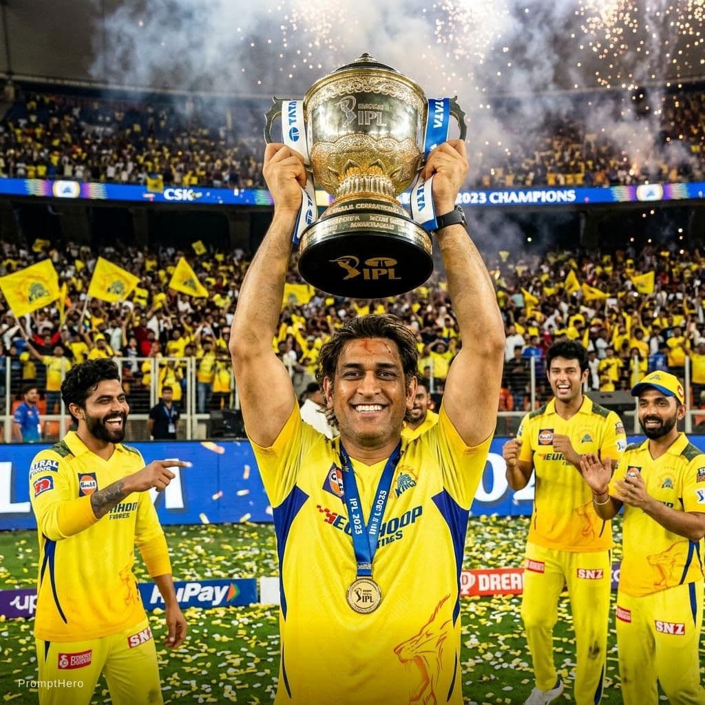 AI generated: Lifting trophy with msd csk 