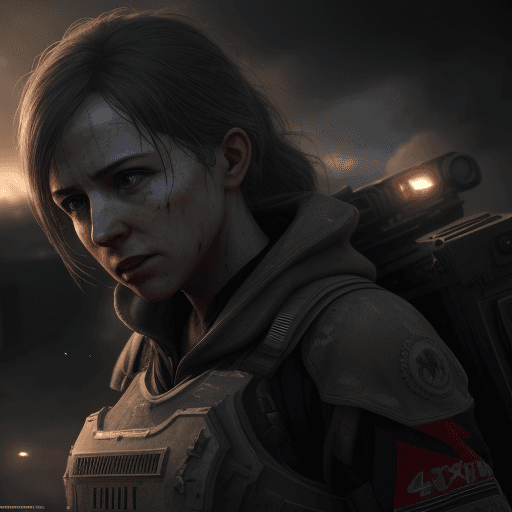 AI generated: Be positive after losing all you have after war, ultra realistic, cinematic lighting, 4k, hyper real...