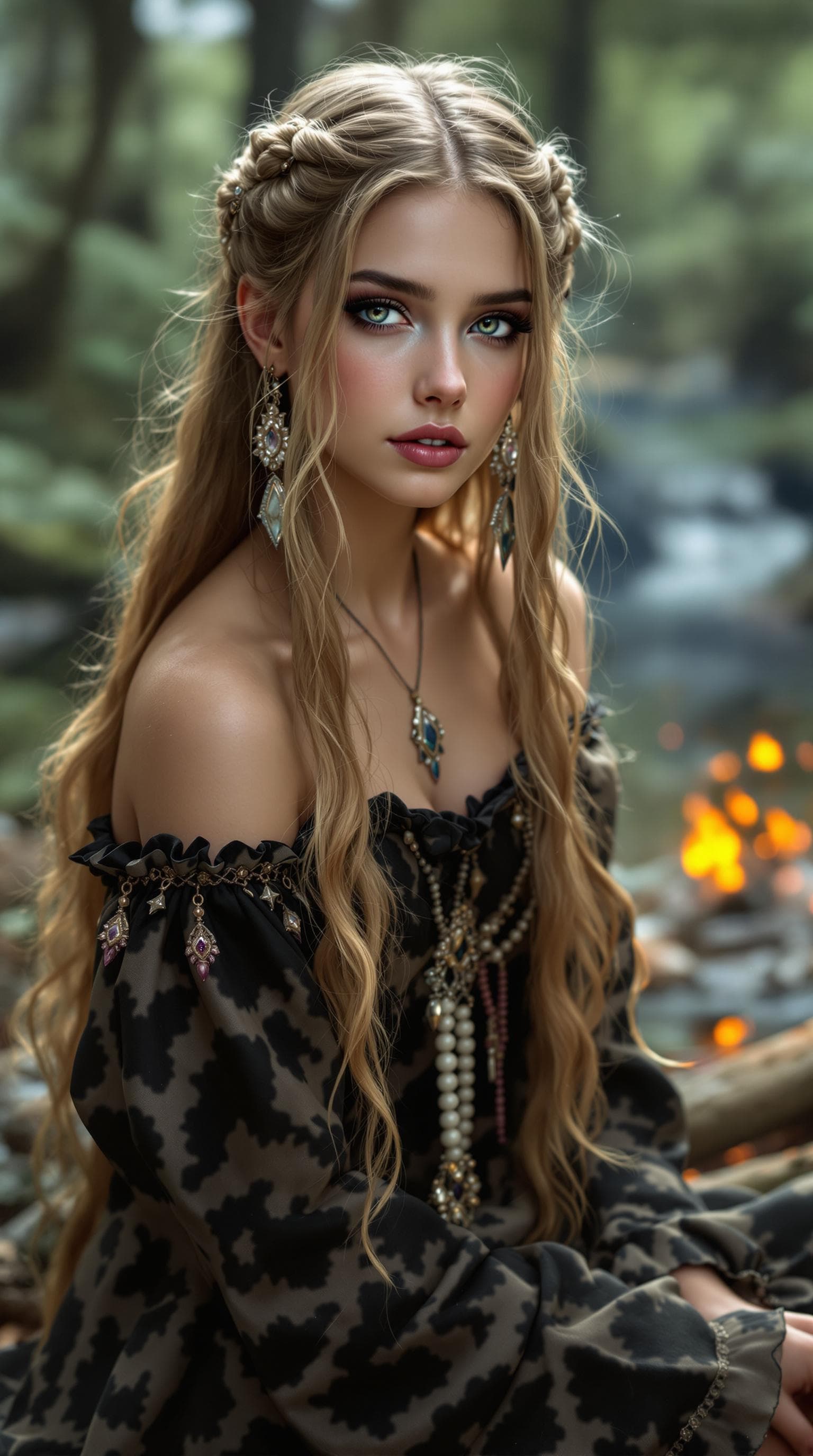 AI generated: a professional photo of a exceptionally of the most beautiful girl in the world, Transylvanian gypsy...