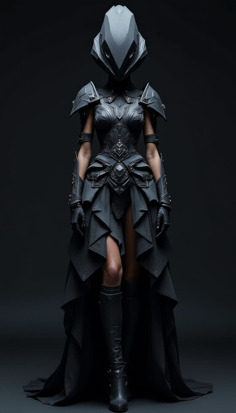 AI generated: "Image is a full-body portrait captured with a Sony A1 50.1 mb using a 200mm lens, of a model wearin...