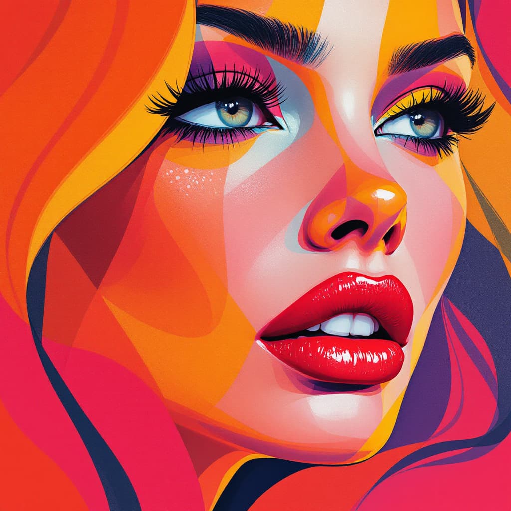 AI generated: Fotorealist illustration reflecting new pop art mixed with art deco art, realism style illustration ...