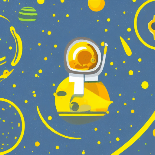 AI generated: cover image for FB, space theme, professional, business, predominant yellow color pallet, in the sty...