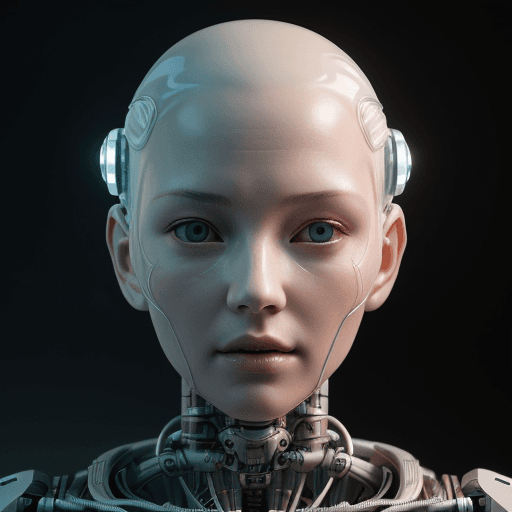 AI generated: complex 3d render ultra detailed of a beautiful porcelain human brain, cyborg, robotic parts, 150 mm...
