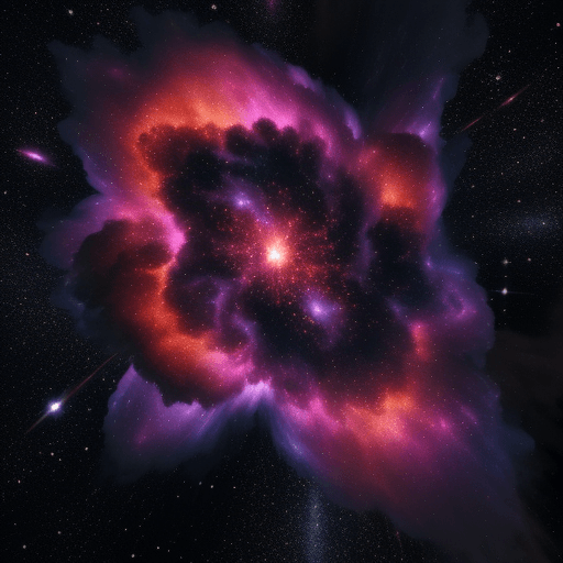 AI generated: go and move!, depicted as an explosion of a nebula