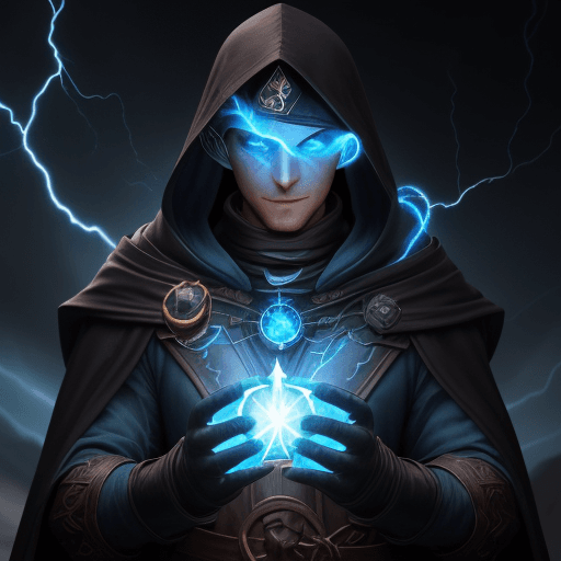 AI generated: Photo of a ultra realistic Planeswalker mage, glowing alchemic and astrological symbols cover his ho...