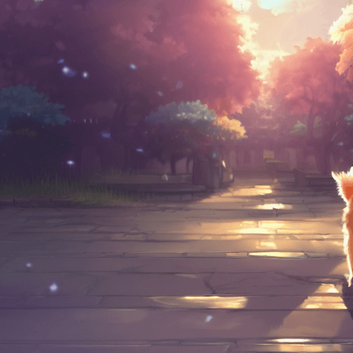 AI generated: a single caramel brazillian dog, cute, kawaii, ultra-detailed, hd, anime, design by makoto shinkai, ...
