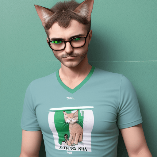 AI generated: El gato, con unas gafas oscuras que ocultaban sus brillantes ojos verdes, llevaba puesta una corbata...