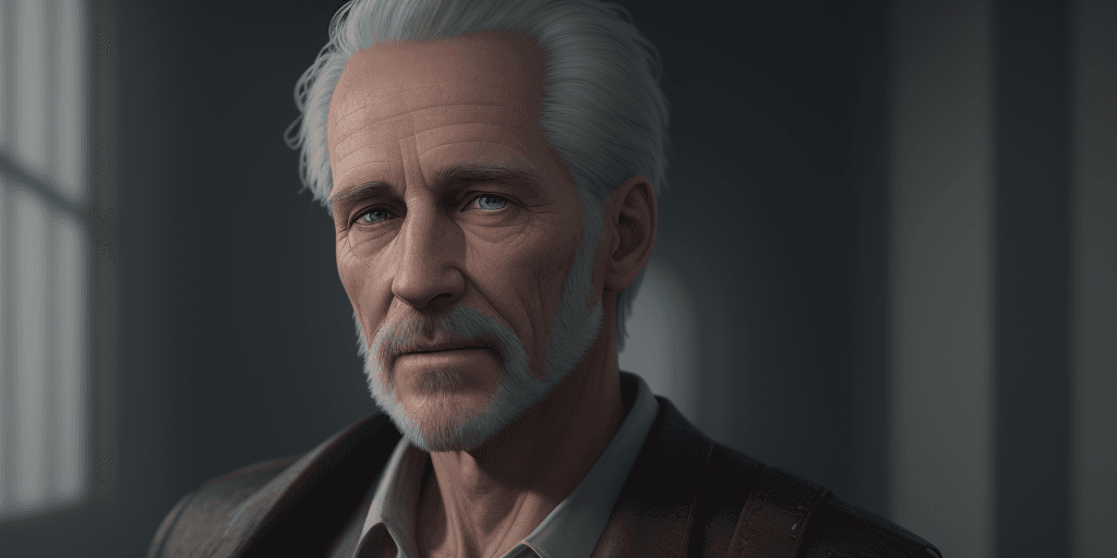 AI generated: a man who grows older as time passes , timeline, cinematic, hyper realism, high detail, octane rende...