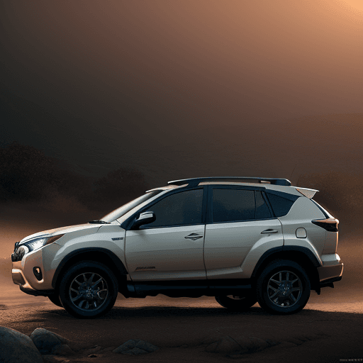 AI generated: Photo of a ultra realistic toyota rav4, dramatic light, pale sunrise, cinematic lighting, battered, ...