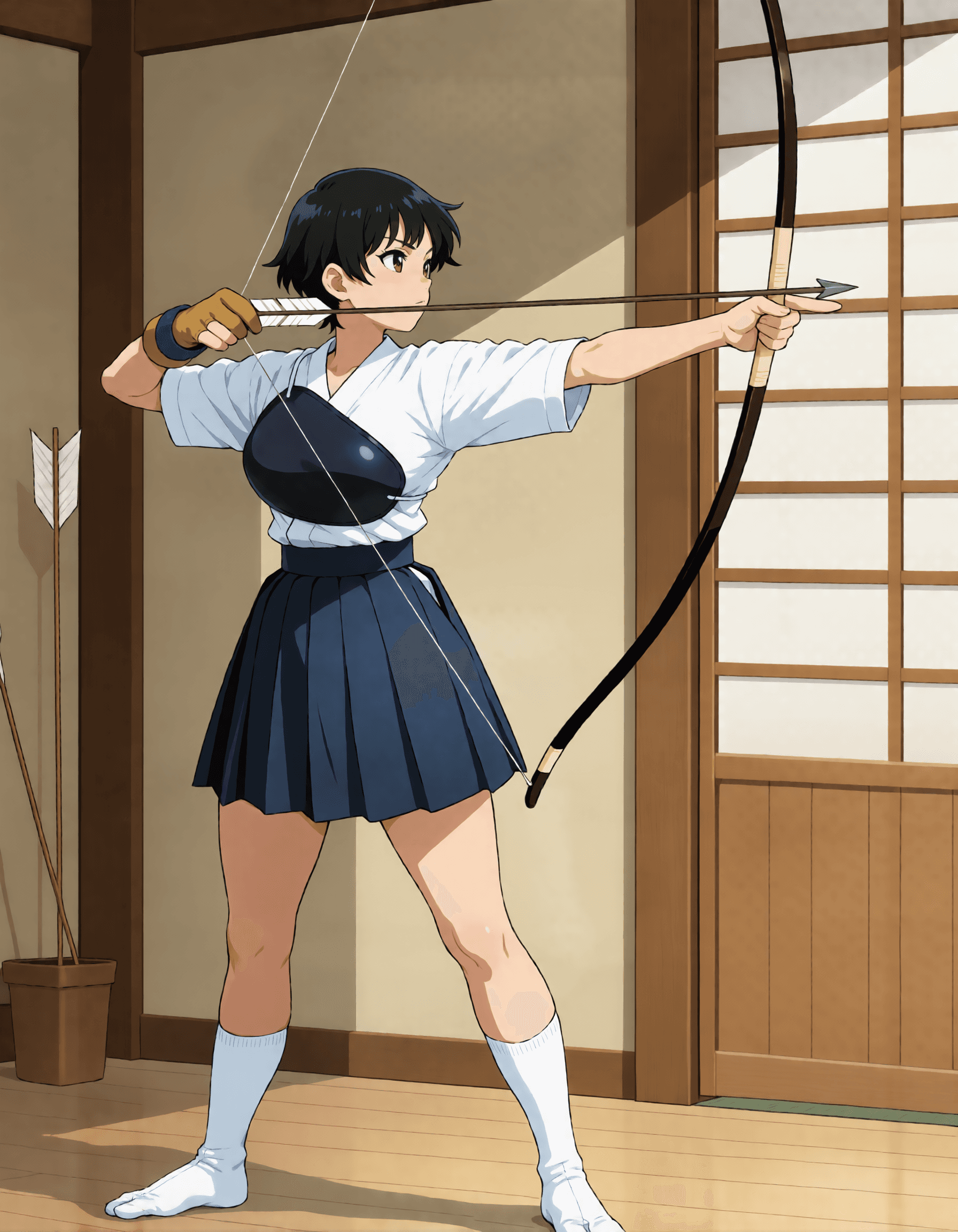 Kyudo aiming / 弓道-会 (Pony/SDXL/SD1.5/Flux/IL/NAI/Qwen/Anima)