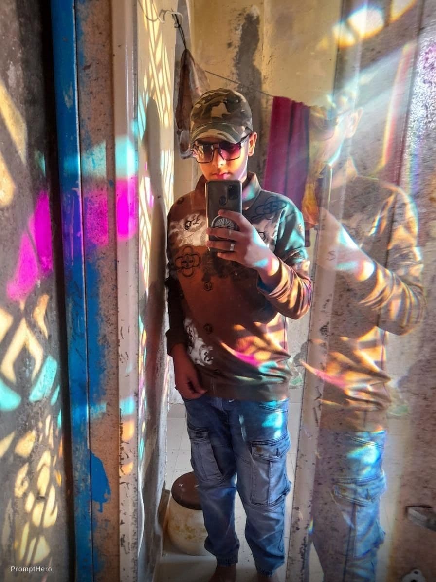 AI generated: the lighting effects are bright and layered,