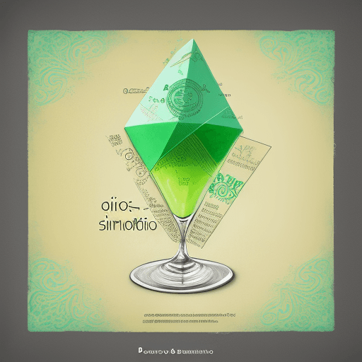 AI generated: Patrón geométrico abstracto en tonos pastel con la frase "Simplicidad elegante".