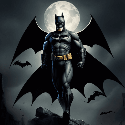AI generated: Batman but dinosaur