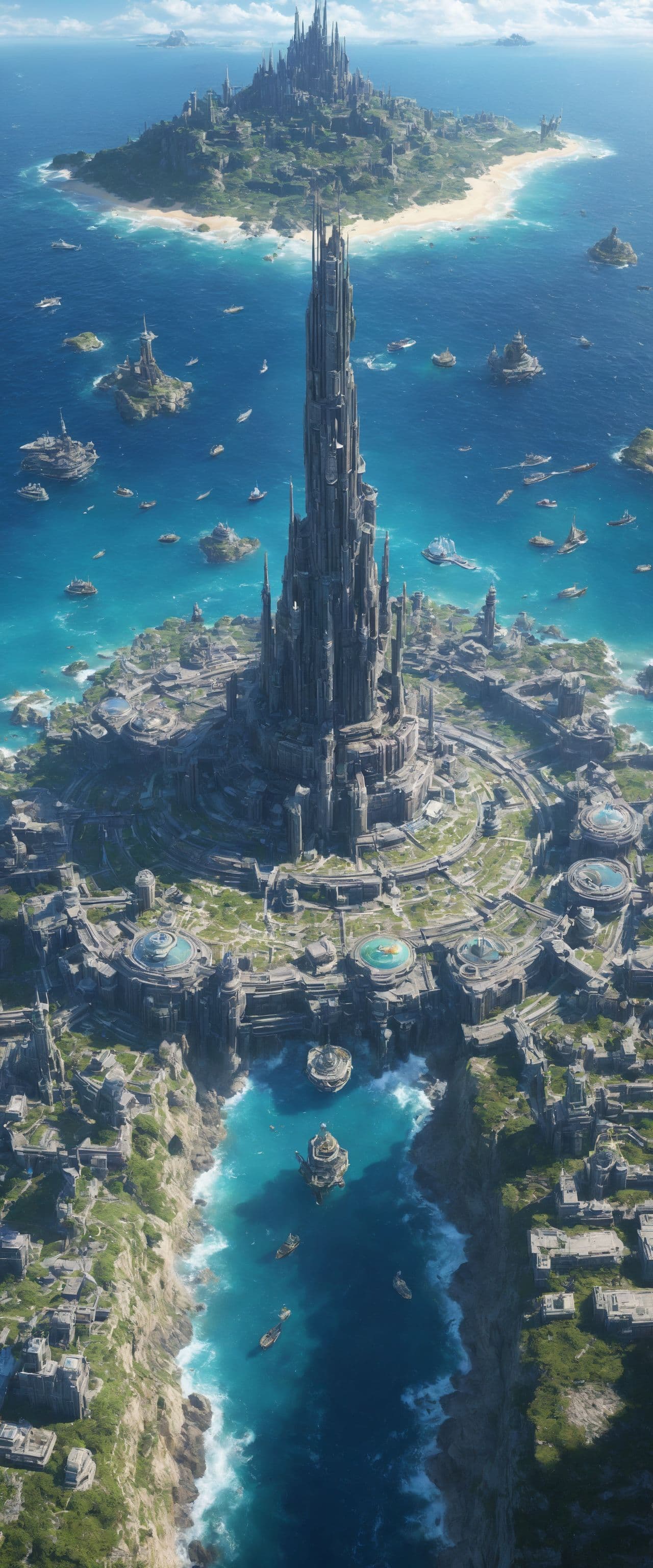 AI generated: kingdom around water